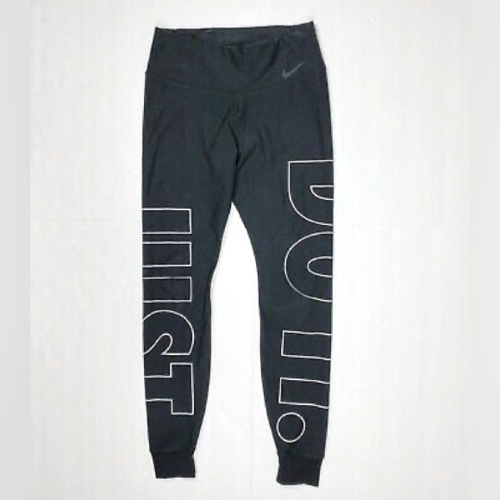Nike Just Do It Black Leggings Small Full Length Dri-Fit One Legend Pant